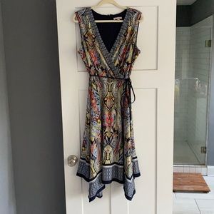 Paisley floral print sleeveless dress